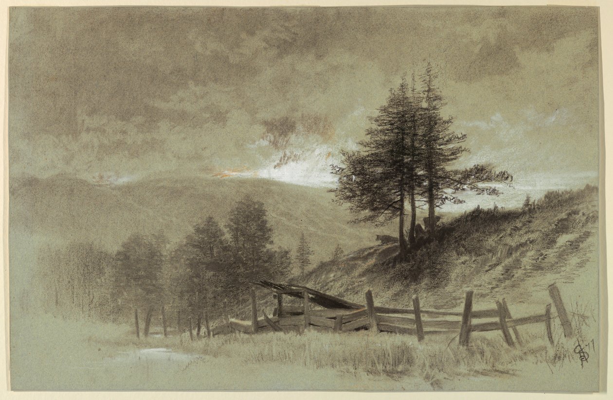 Champ avec clôture en bois - Francis Hopkinson Smith