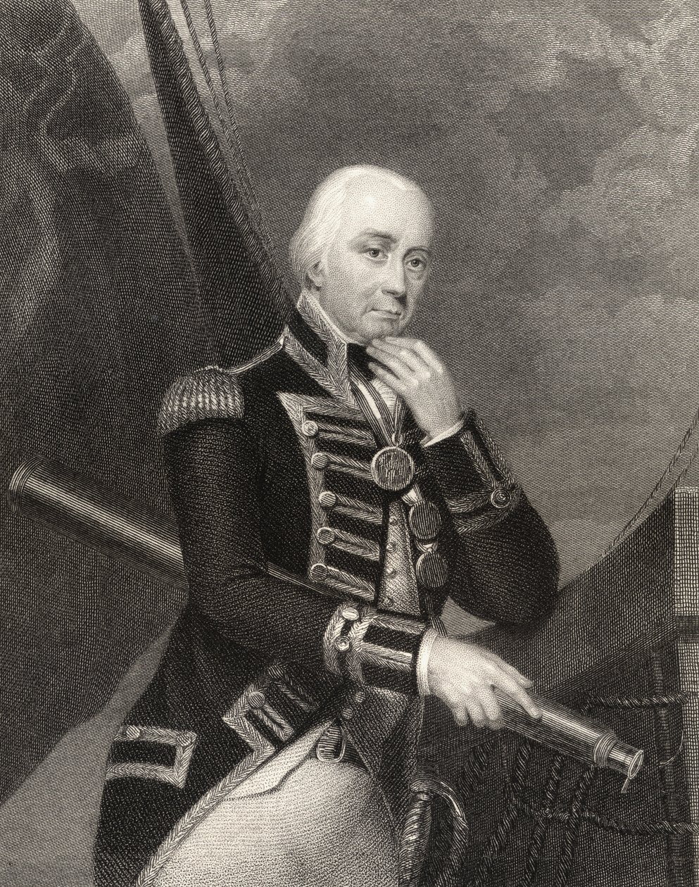 Amiral Lord Cuthbert Collingwood, gravé par W. Finden, de 