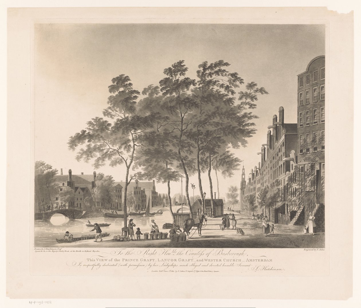 Vue sur le Prinsengracht et Westerkerk à Amsterdam - Francis Jukes