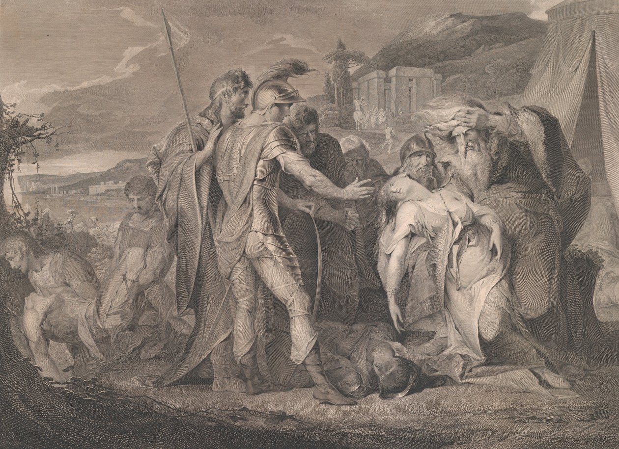 Le roi Lear pleurant sur le corps de Cordelia, Shakespeare, Le roi Lear, Acte 5 - Francis Legat