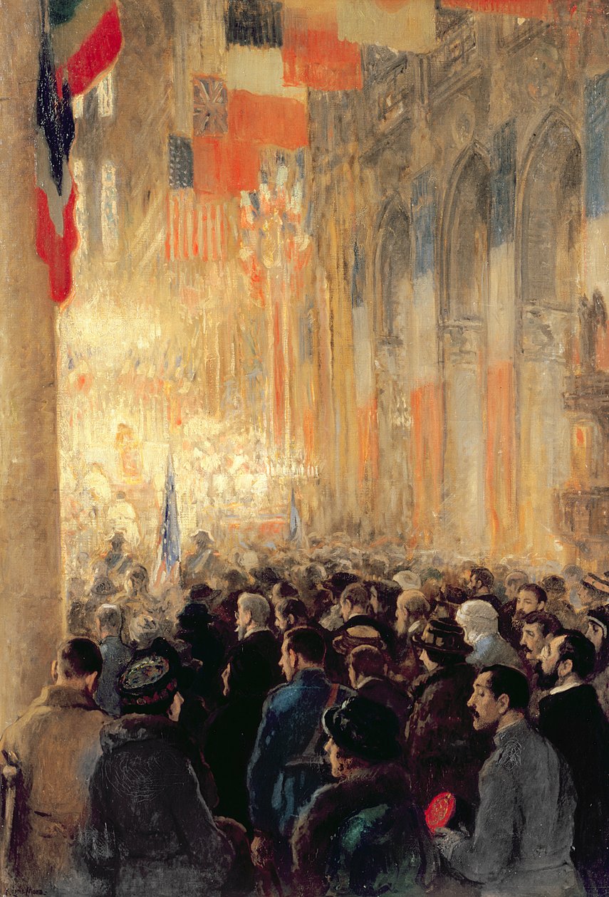 Service à Notre-Dame, action de grâce pour la victoire après la Grande Guerre Internationale - Francis Luis Mora