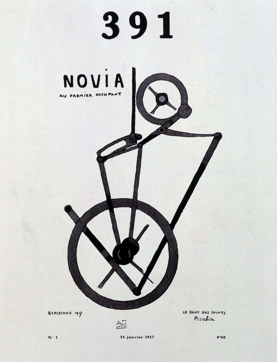 Couverture de la revue "391" n° 1 de Picabia (1879-1953), 25/1/1917. - Francis Picabia