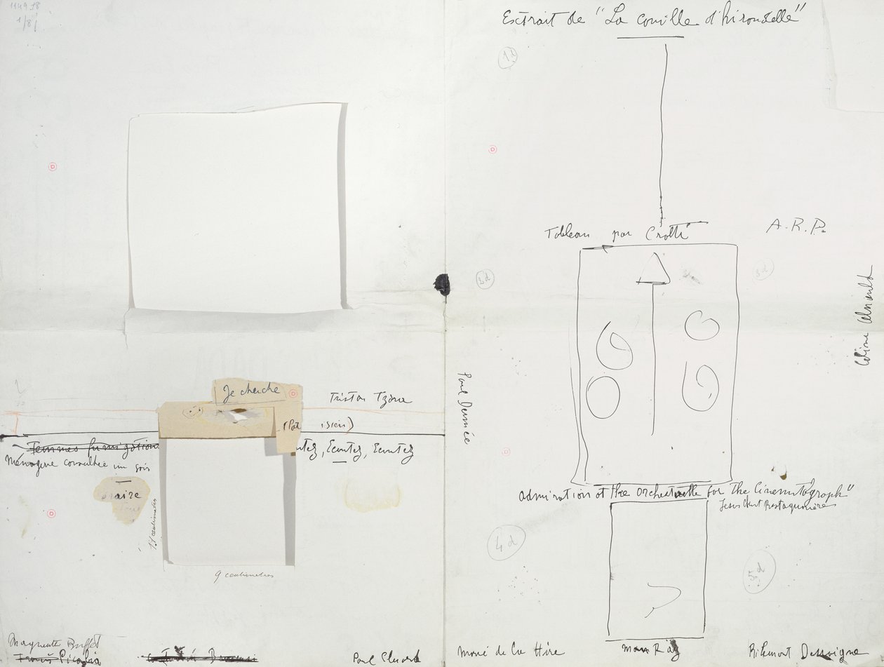 Maquette du bulletin Dada "391", numéro 14, contenant une copie de la signature d
