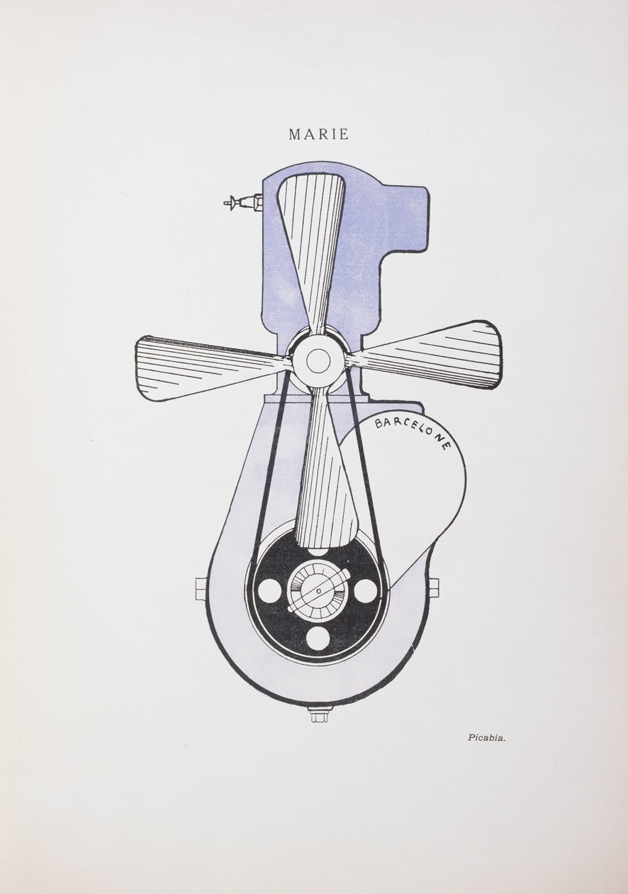 Marie", dessin pour le périodique dadaïste "La Revue", numéro 391 no.3 - Francis Picabia