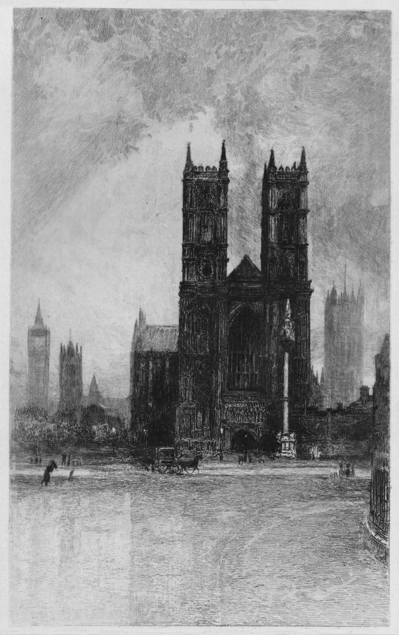 Les Tours de Westminster, vers 1897 - Francis S Walker