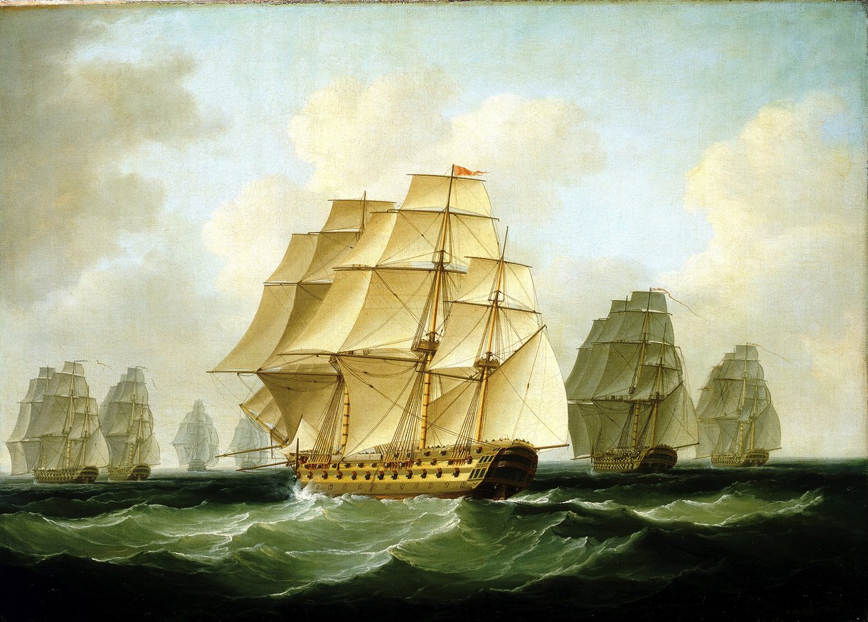 Épisodes des guerres napoléoniennes (1803-1815) : Les poursuites menées par Richard Strachan, au large du cap Ortegal (Espagne), 4 novembre - Francis Sartorius