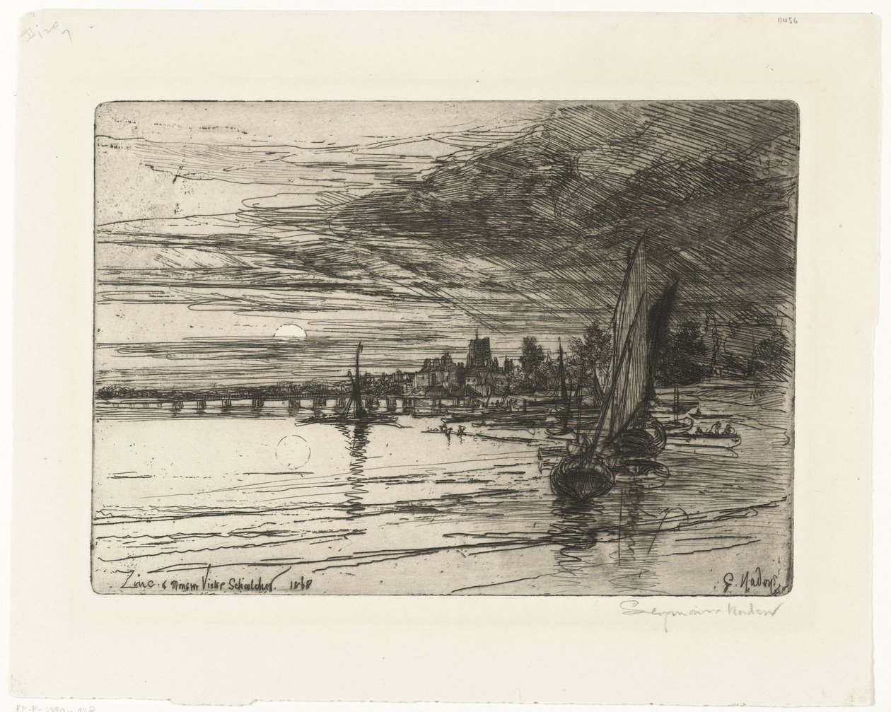 Pont sur la Tamise - Francis Seymour Haden (Sir) (signed by artist)