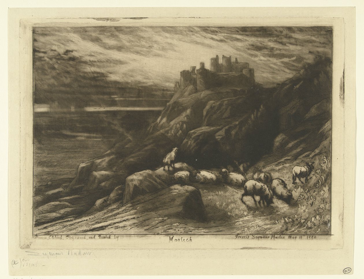 Château de Harlech au Pays de Galles - Francis Seymour Haden (Sir) (signed by artist)