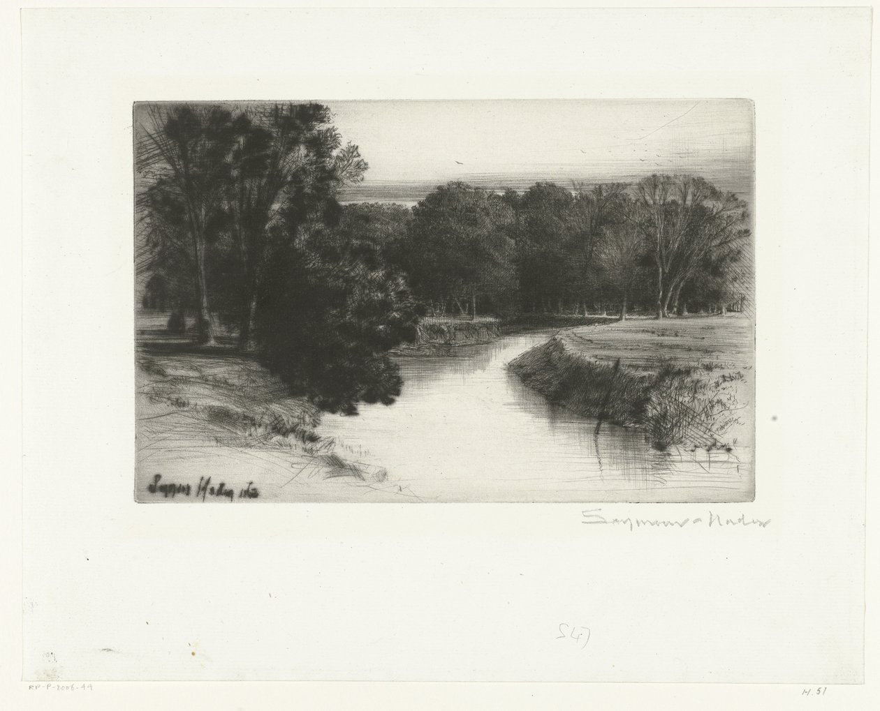 Coucher de soleil en Irlande - Francis Seymour Haden (Sir) (signed by artist)
