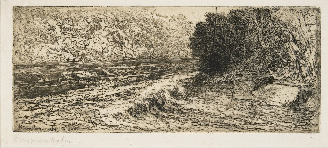 Un bon endroit pour un saumon, 1889 - Francis Seymour Haden
