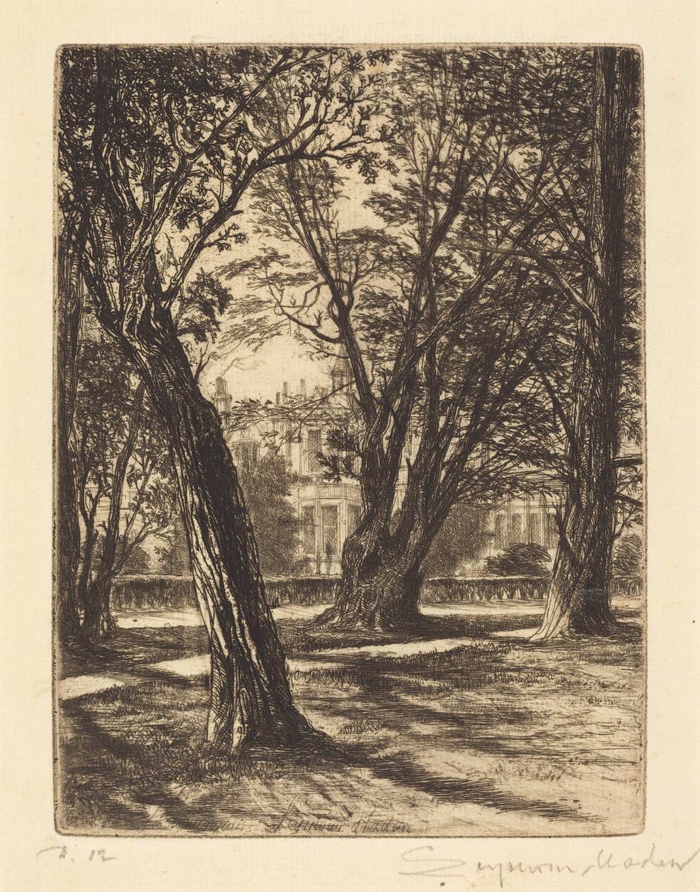Kensington Gardens (la petite planche) - Francis Seymour Haden