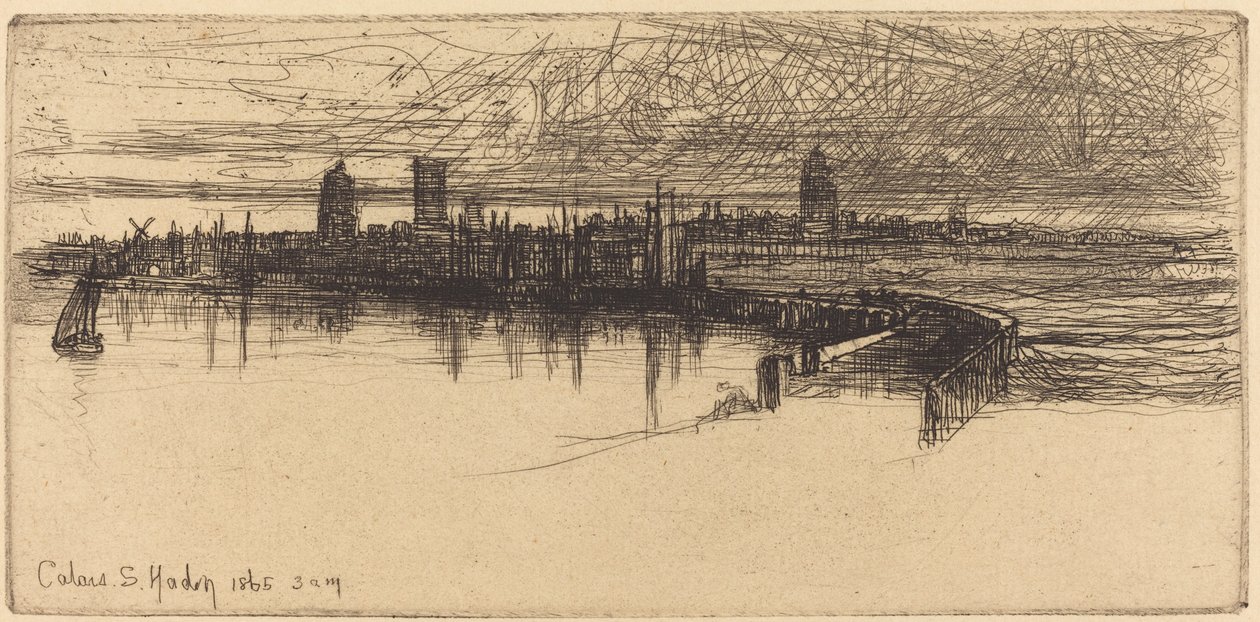 Petit quai de Calais - Francis Seymour Haden