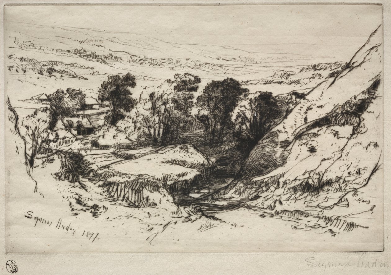 Nine Barrow Down - Francis Seymour Haden