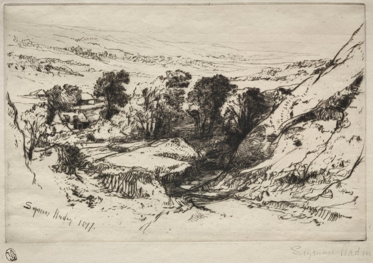 Nine Barrow Down, 1877 - Francis Seymour Haden