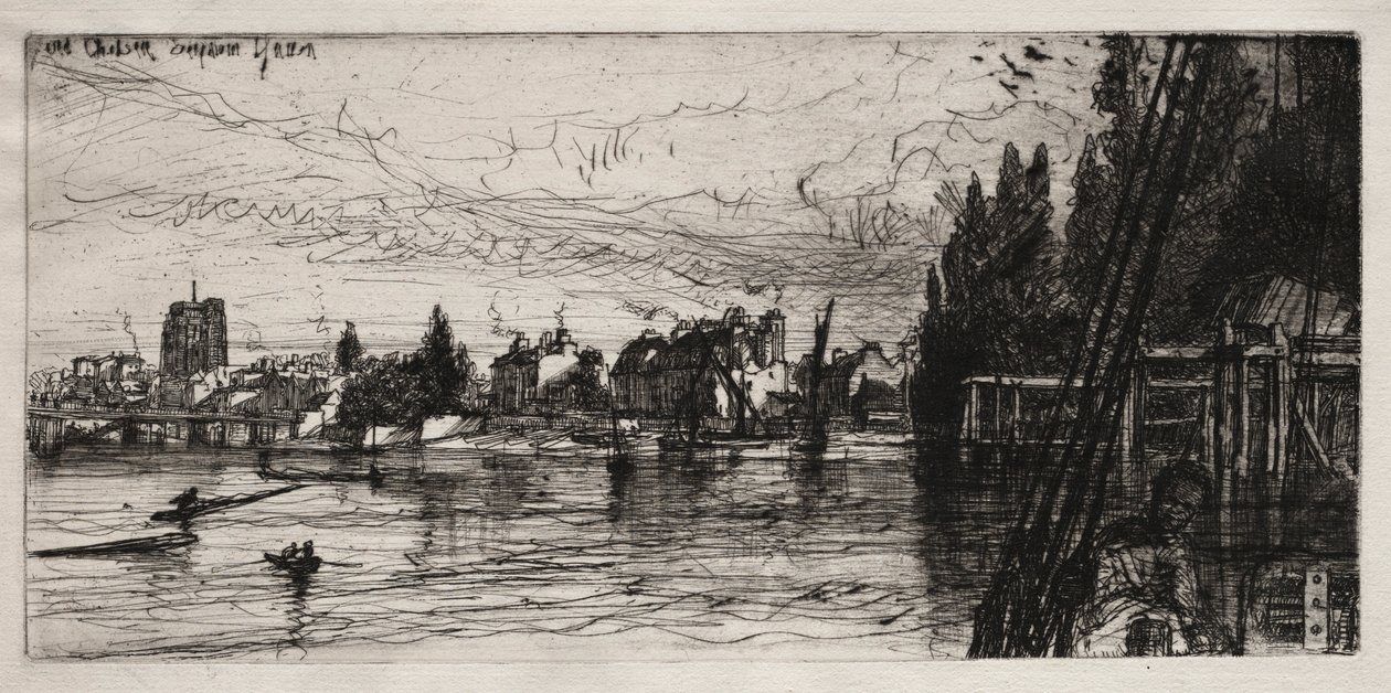 Vieille église de Chelsea, 1865 - Francis Seymour Haden
