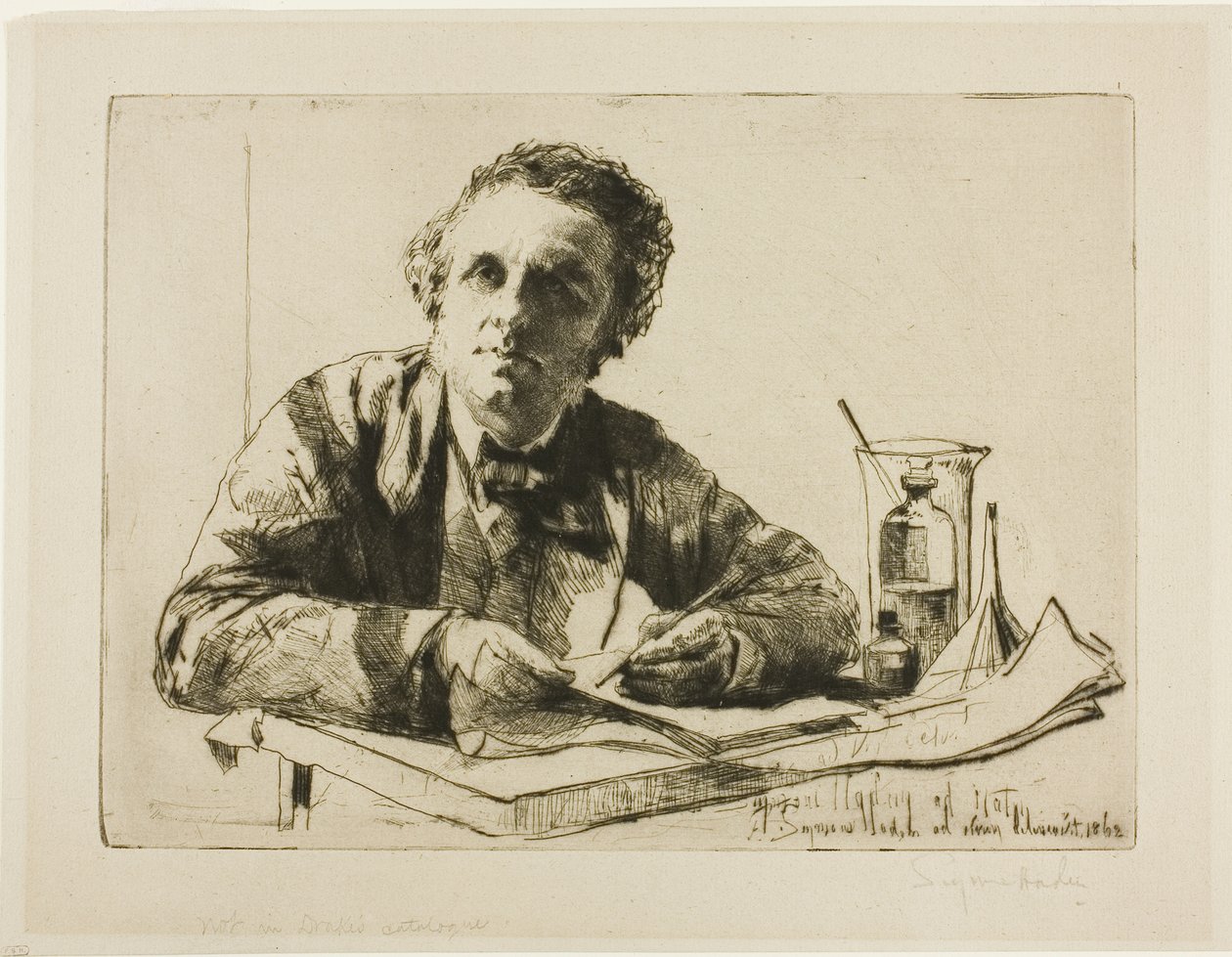 Portrait de Francis Seymour Haden, No. 2 (Pendant la gravure) - Francis Seymour Haden