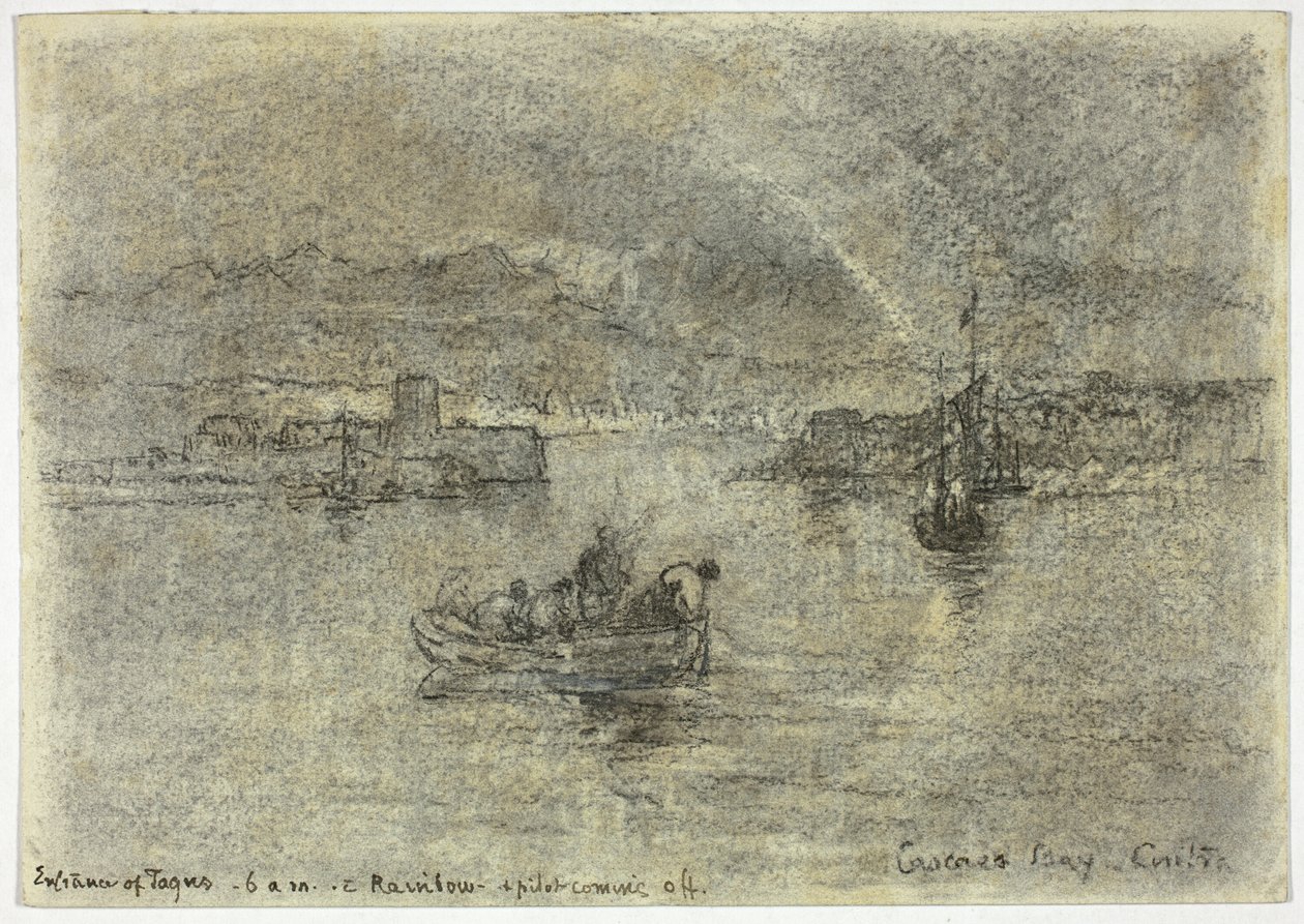 Arc-en-ciel sur la baie de Cascais, Cintra, Portugal - Francis Seymour Haden