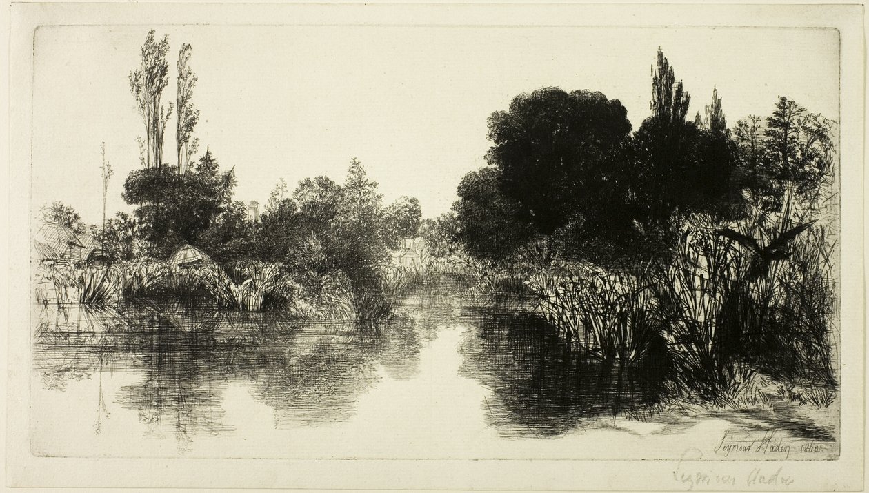 Étang de Shere Mill, No. II (grande planche) - Francis Seymour Haden