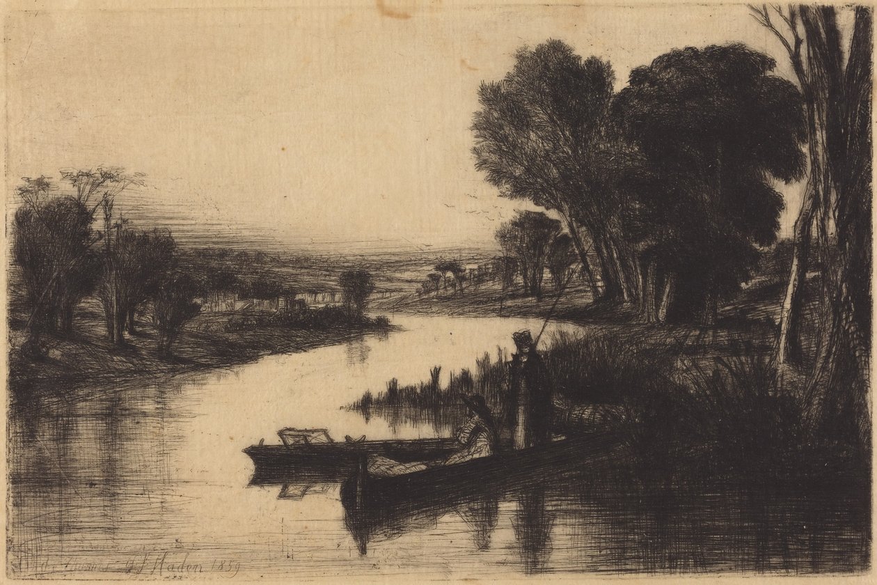 Pêcheurs sur la Tamise - Francis Seymour Haden