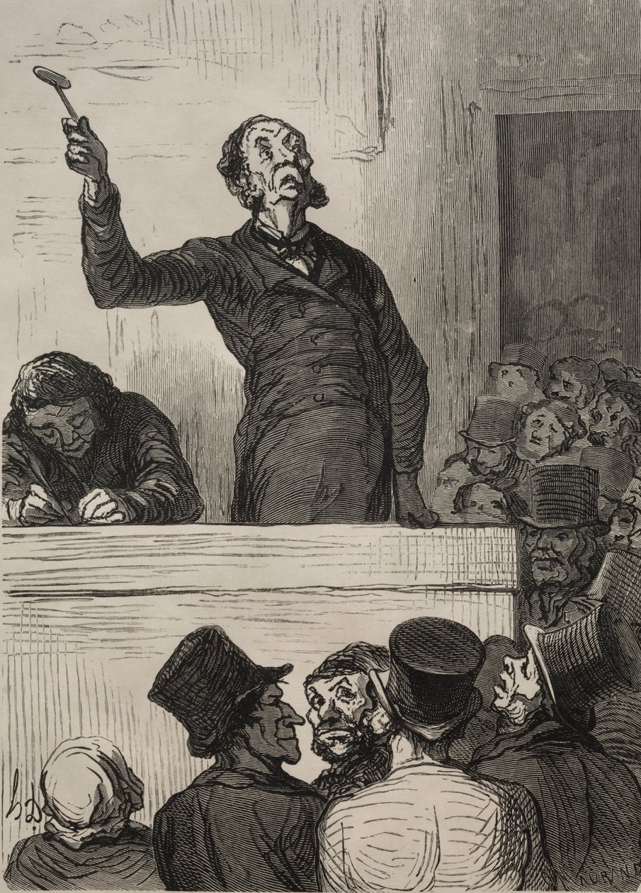 La salle des ventes : Le commissaire-priseur - Francis Seymour Haden