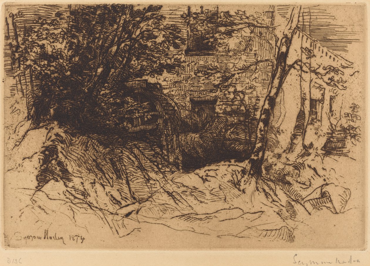 La roue du moulin - Francis Seymour Haden