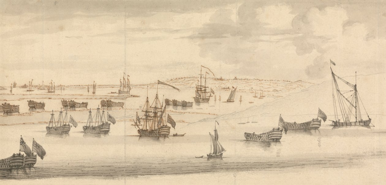 Hulks dans la Medway - Francis Swaine