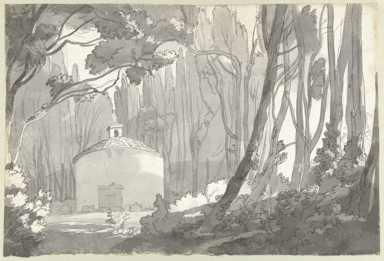 Dans le parc de la Villa Mondragone à Frascati - Francis Towne