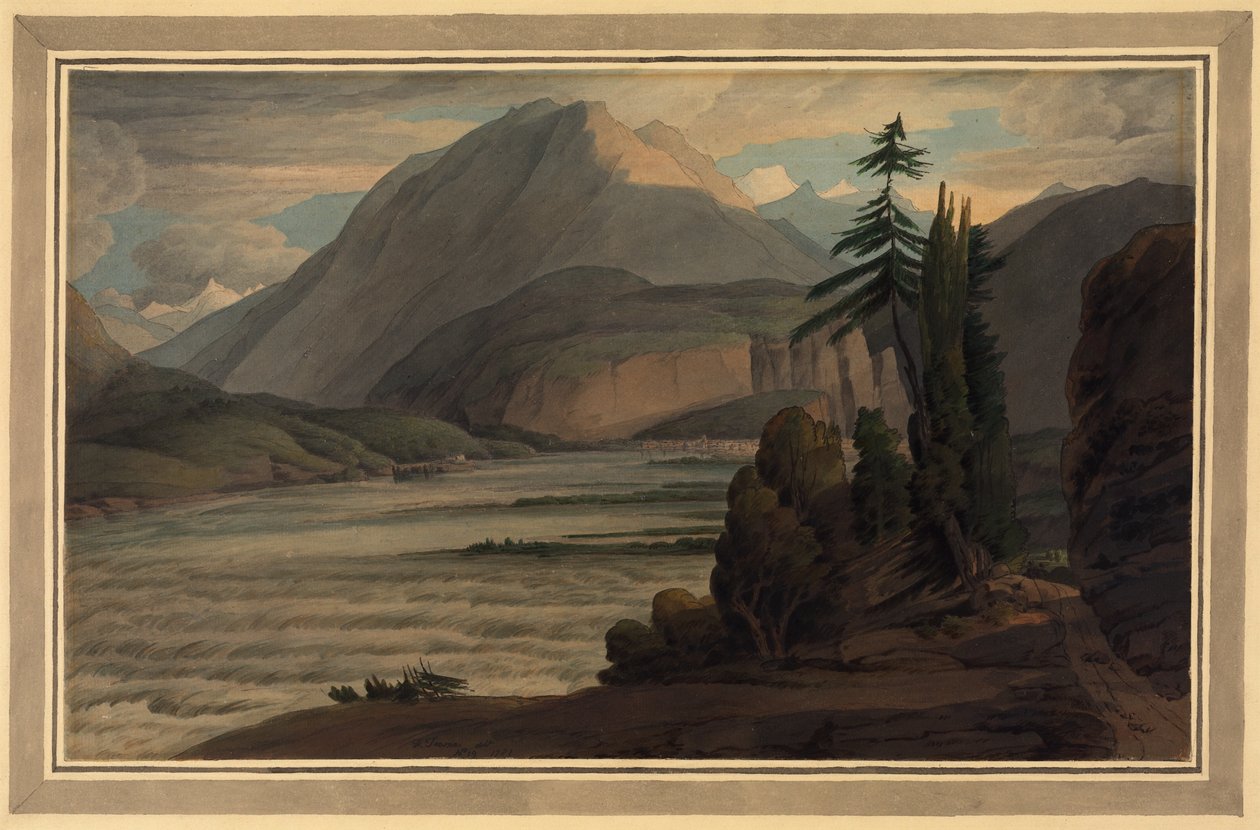 Dans la vallée des Grisons, 1781 - Francis Towne