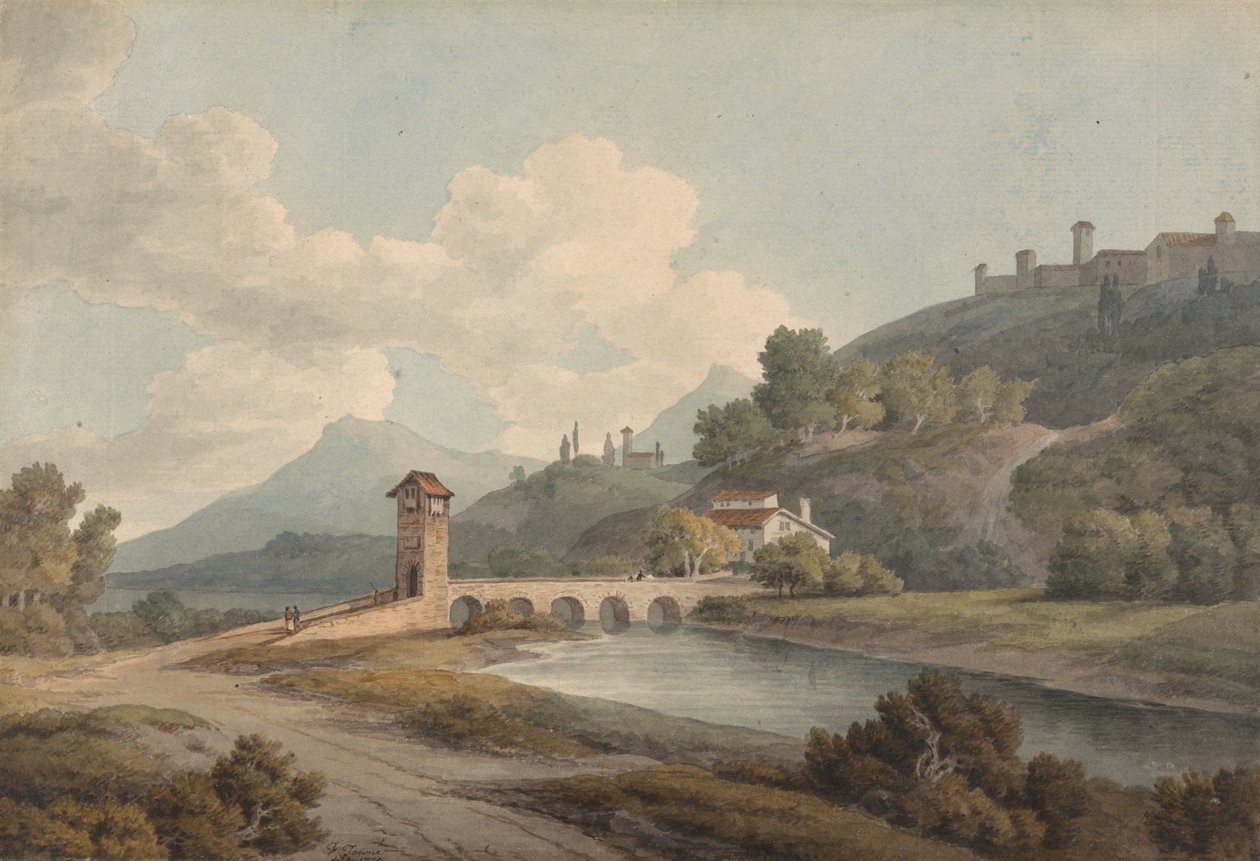 Le pont moderne de Narni - Francis Towne