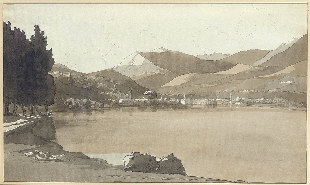 Ville de Lugano, Suisse, 1781 - Francis Towne