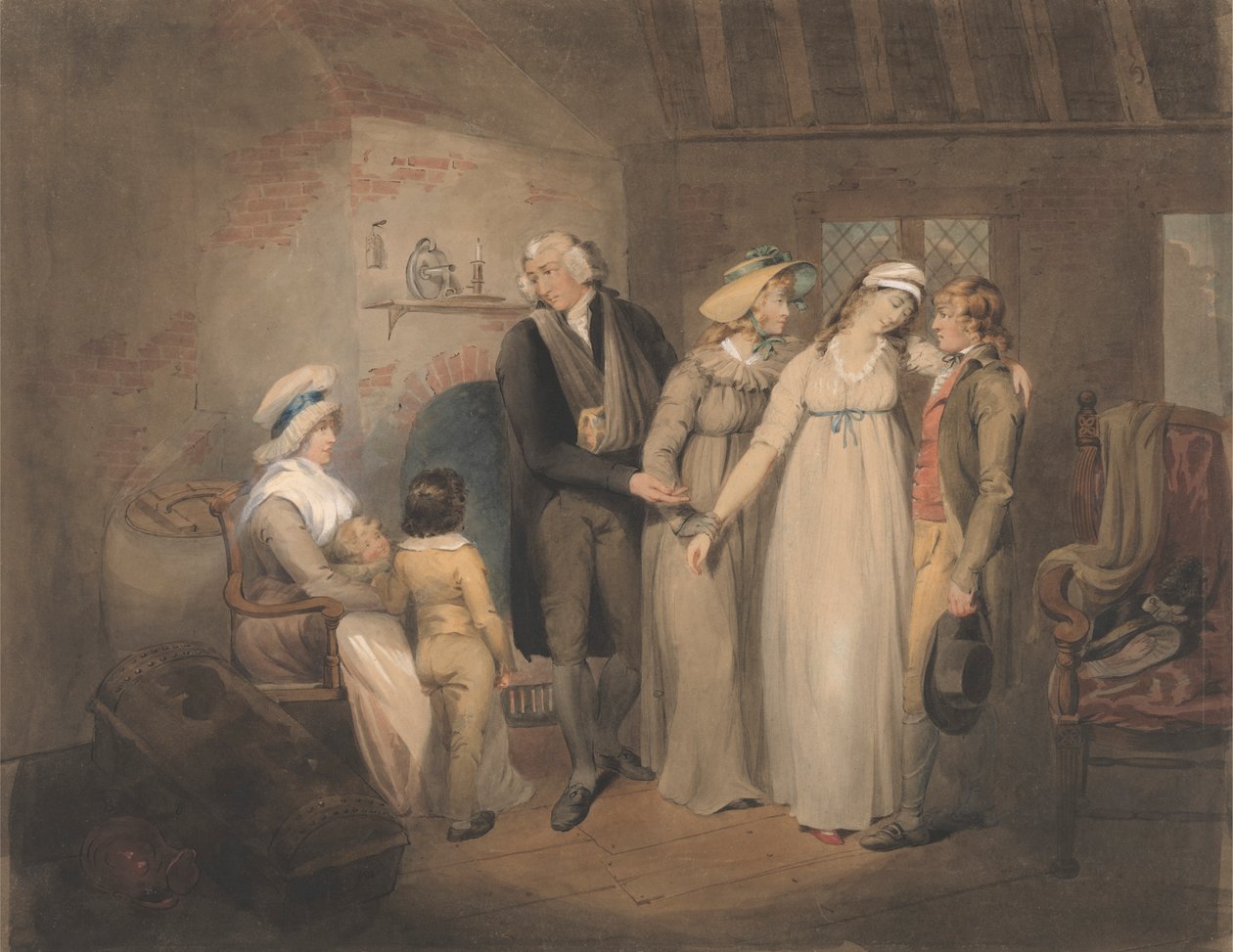 Olivia retourne à sa famille - Francis Wheatley