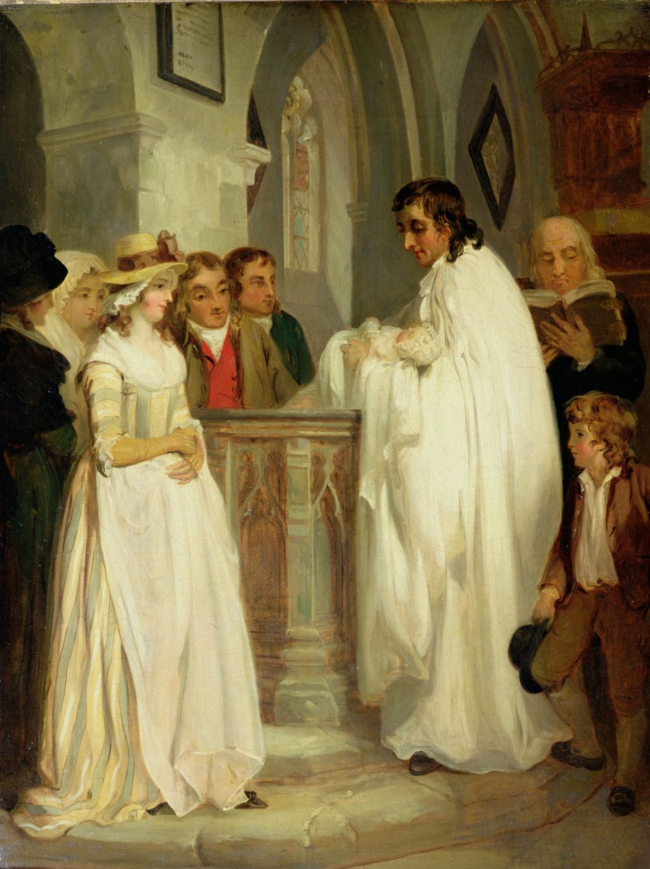 Le baptême (huile sur toile) - Francis Wheatley