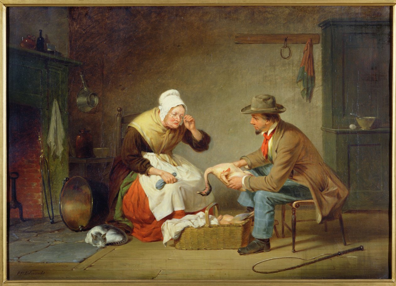 Marchandage (La dinde de Noël) c.1858 - Francis William Edmonds