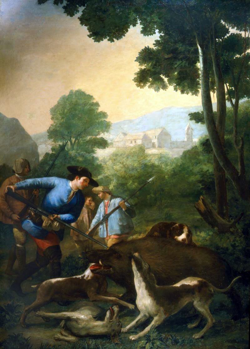 La chasse au sanglier - Francisco de Goya