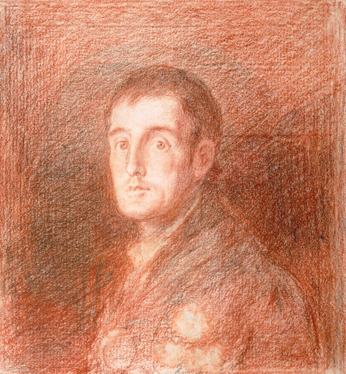 Étude pour un portrait équestre du duc de Wellington, vers 1812 (craie rouge sur graphite) - Francisco de Goya