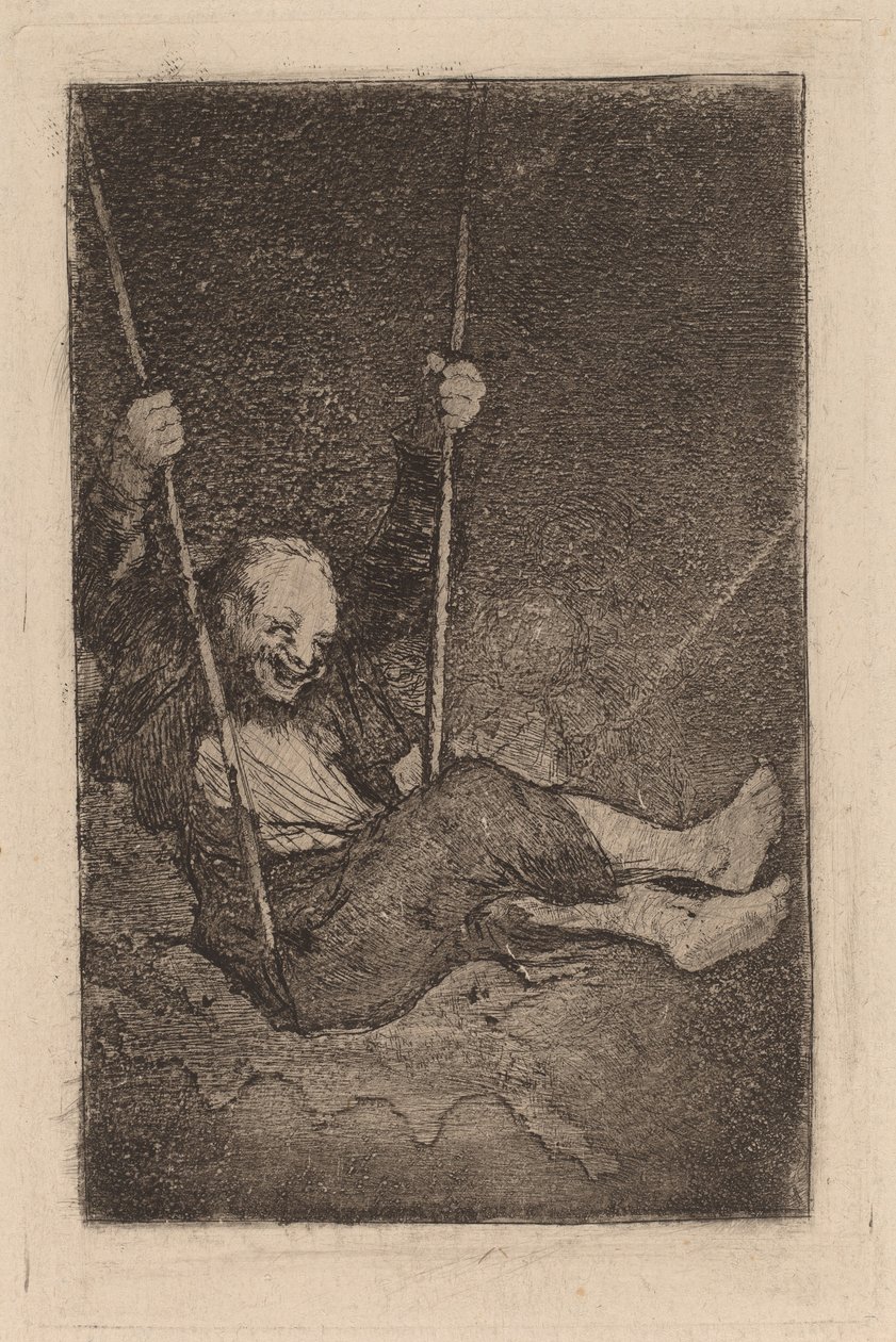 Vieil homme sur une balançoire - Francisco de Goya