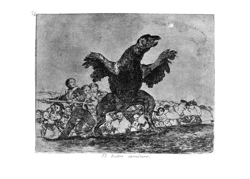 Planche 76 : Le vautour carnivore - Francisco de Goya