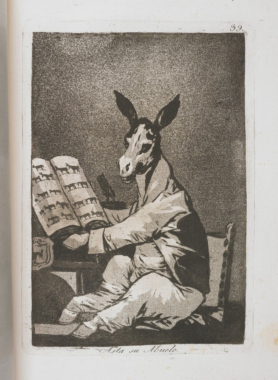 Planche de Los Caprichos [Aussi loin que son grand-père], 1797-1798 - Francisco de Goya