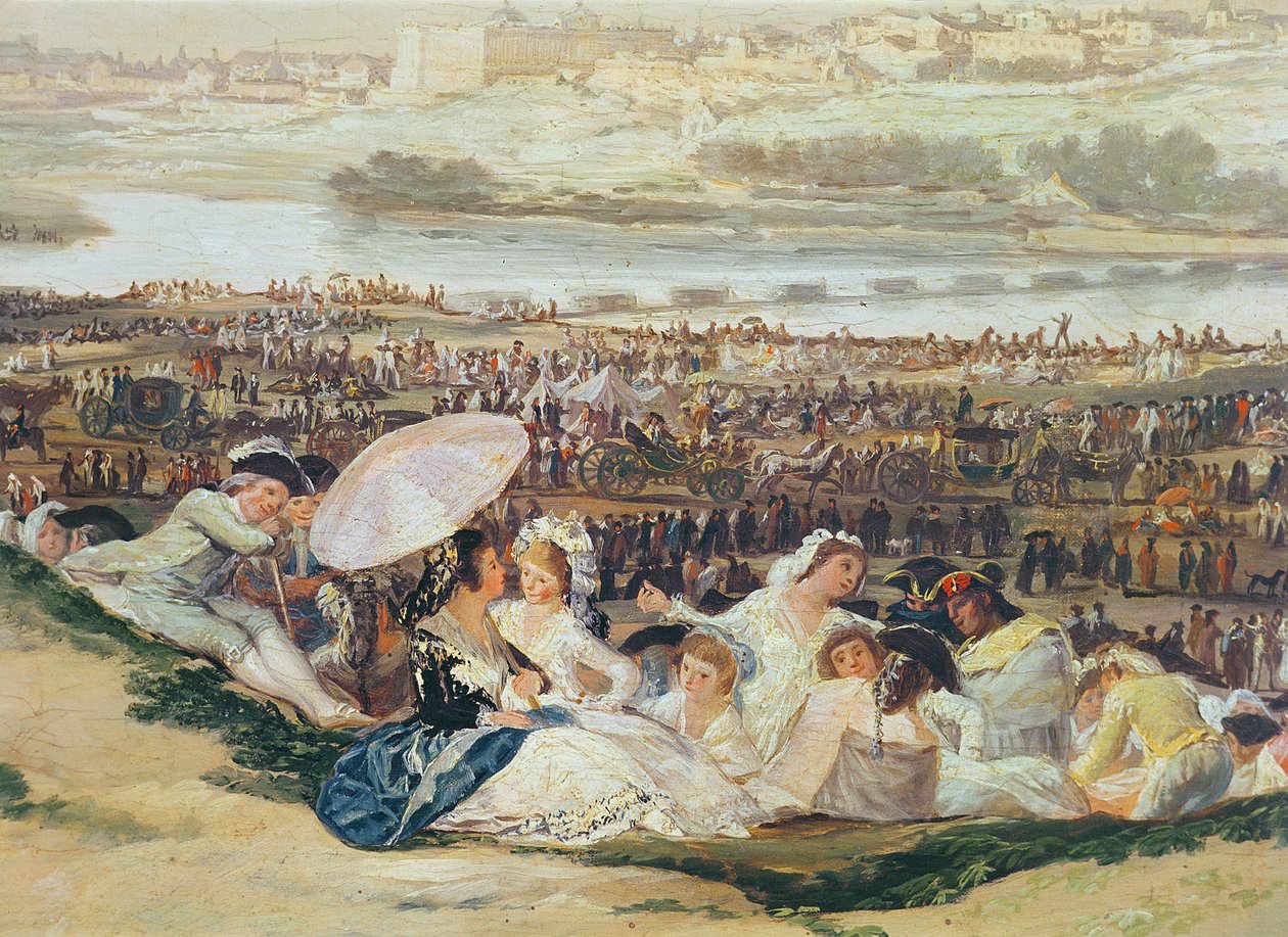 La Prairie de San Isidro (détail) - Francisco de Goya
