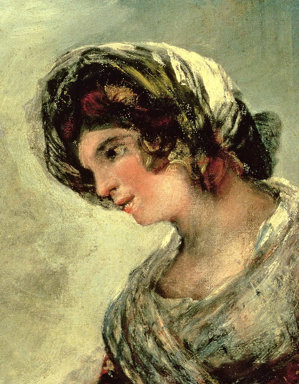 La Laitière de Bordeaux, c.1824 (détail) - Francisco de Goya
