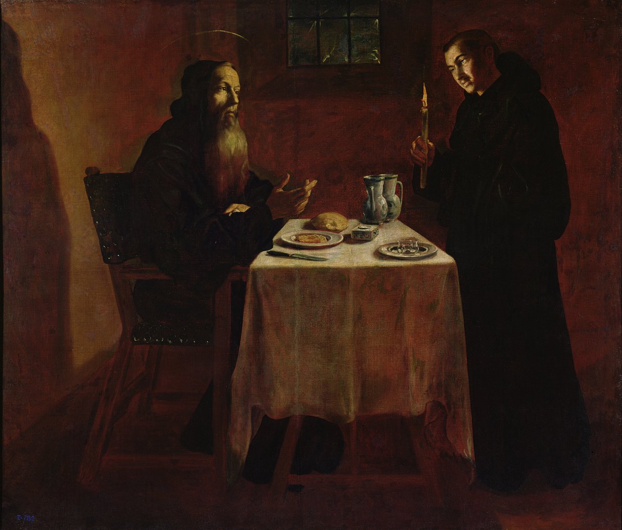 Saint Benoît bénissant Saint Maur - Francisco Rizi