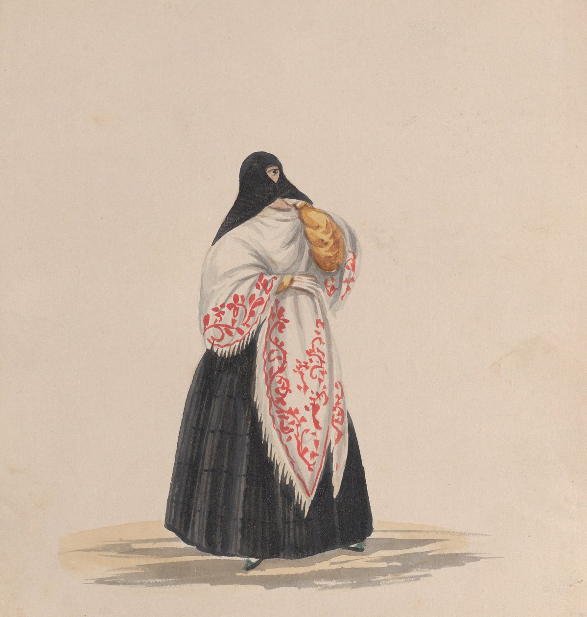 Une femme élégamment vêtue, d
