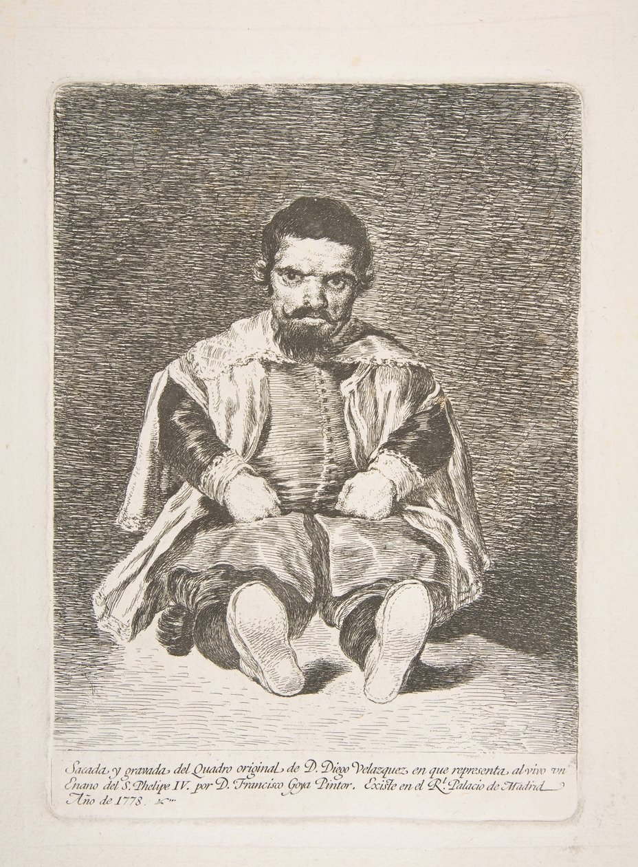 Un nain connu sous le nom de El Primo après Diego Velázquez - Francisco de Goya