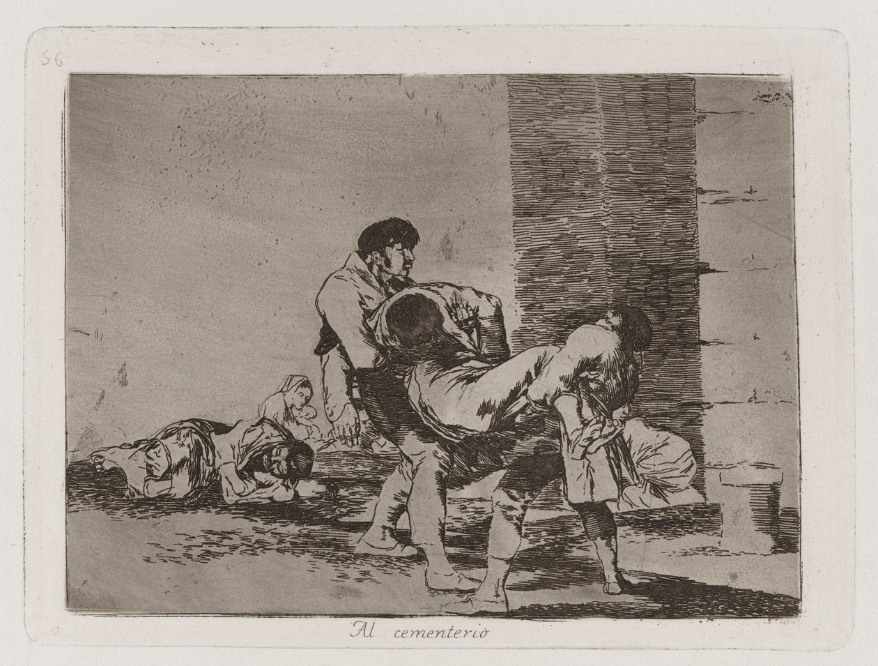 Au cimetière, Planche 56 de Los desastres de la guerra (Les désastres de la guerre) - Francisco de Goya