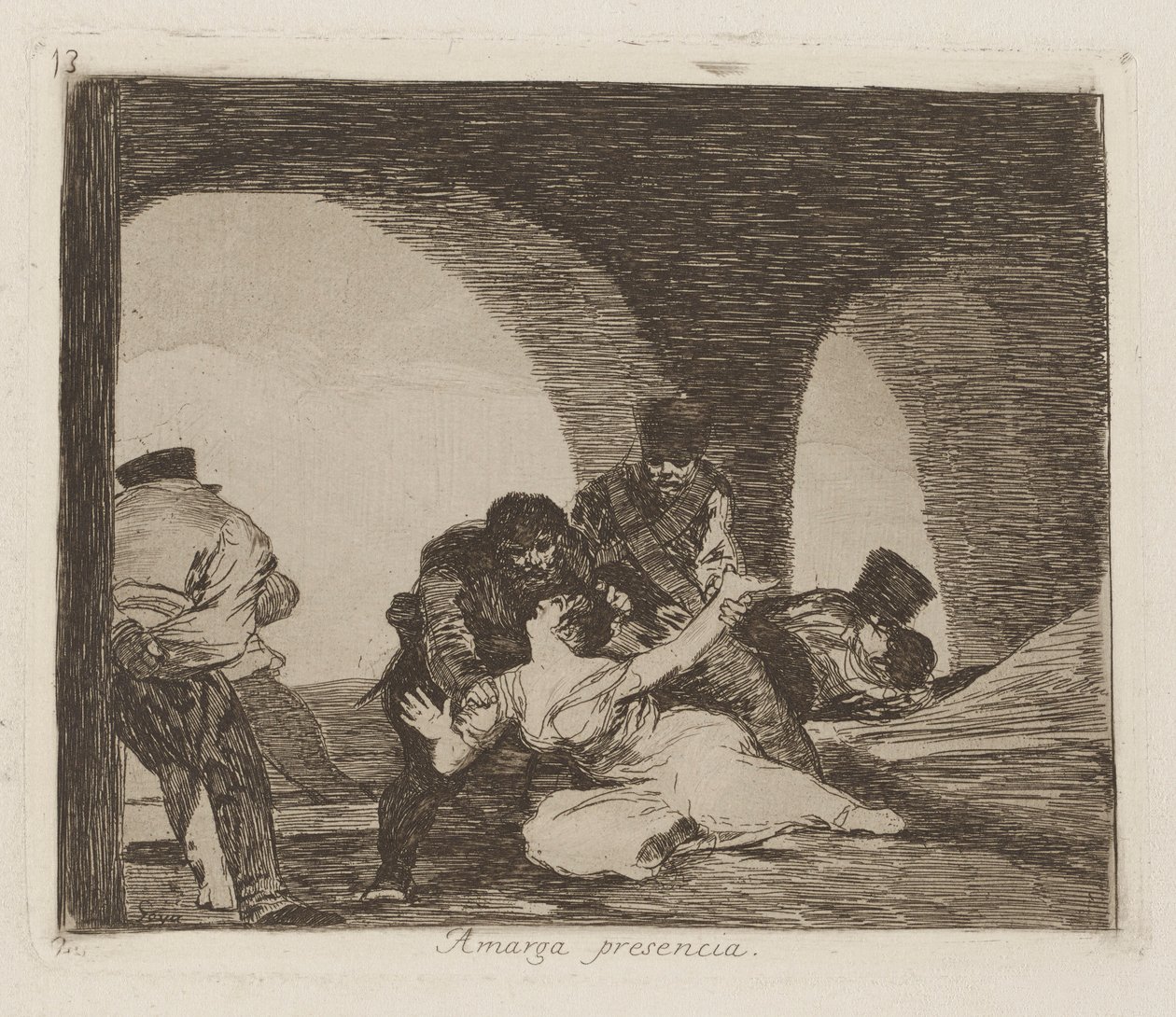 Amarga presencia, pl. 13 de la série Los desastres de la guerra - Francisco de Goya