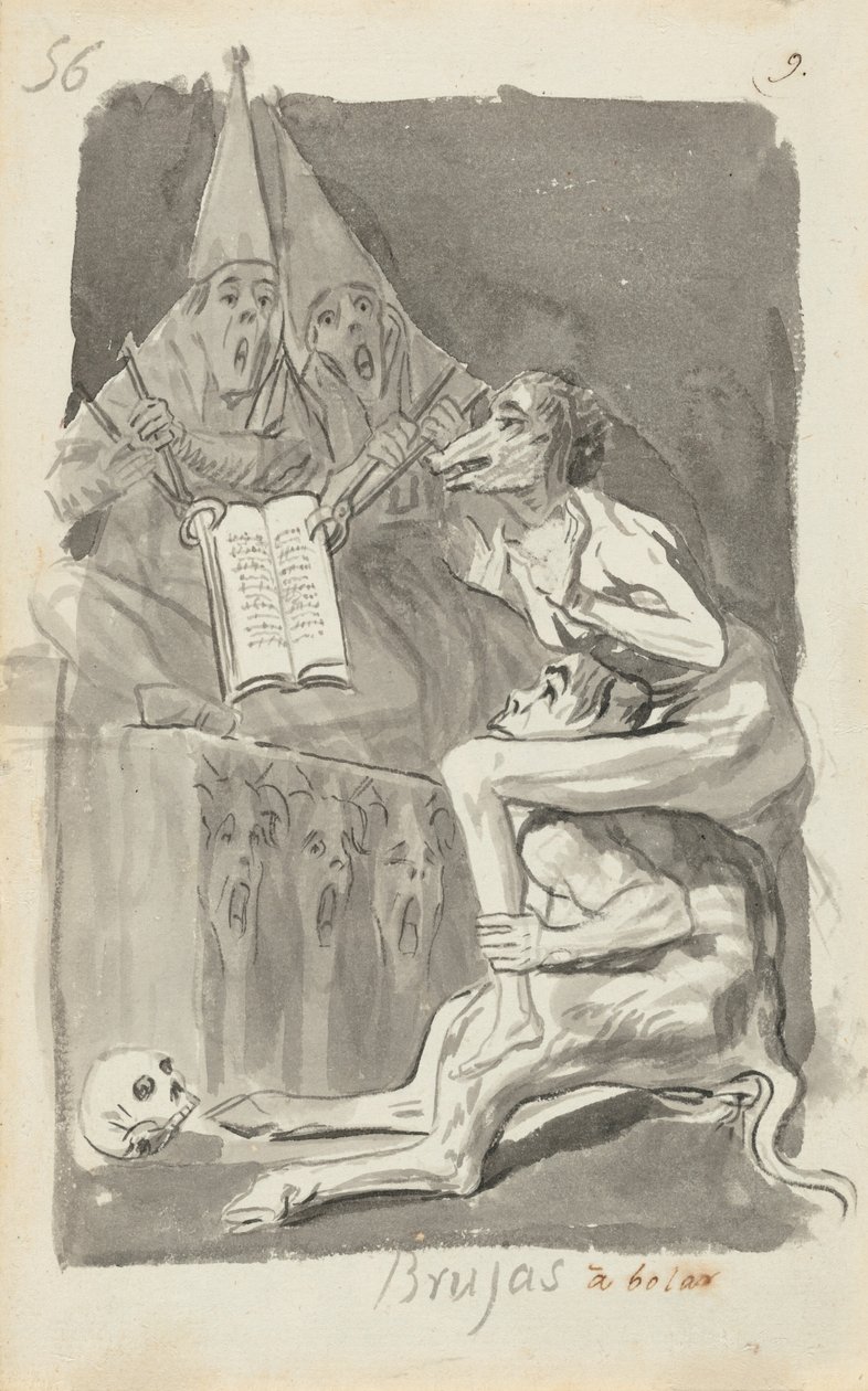 Brujas à volar (Sorcières se préparant à voler) [verso] - Francisco de Goya