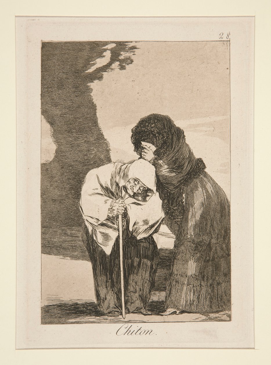 Chiton (Silence), pl. 28 de la série Los caprichos - Francisco de Goya