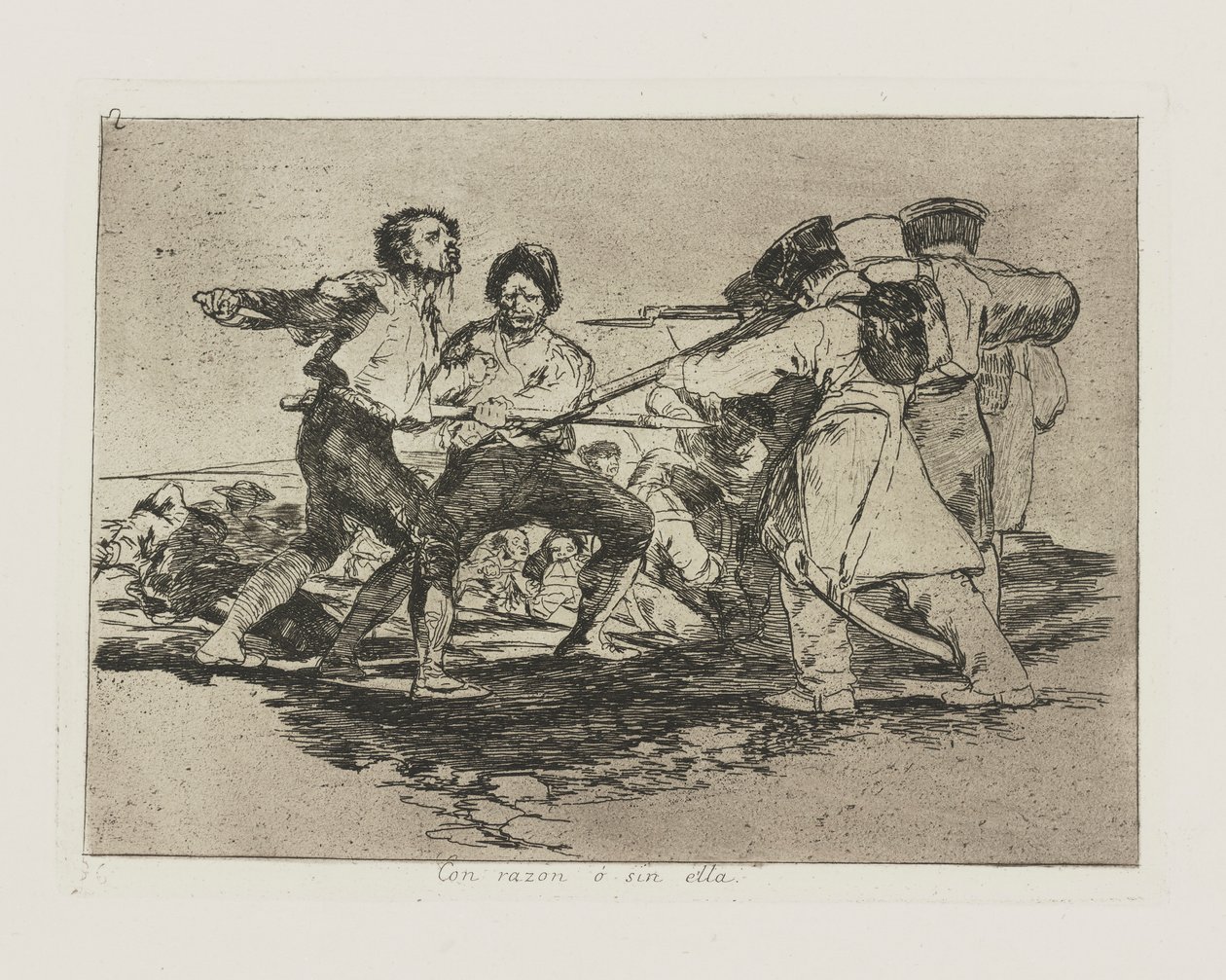 Con razón ? sin ella. (Avec raison ou sans elle.), pl. 2 de la série Los desastres de la guerra (Les désastres de la guerre) - Francisco de Goya