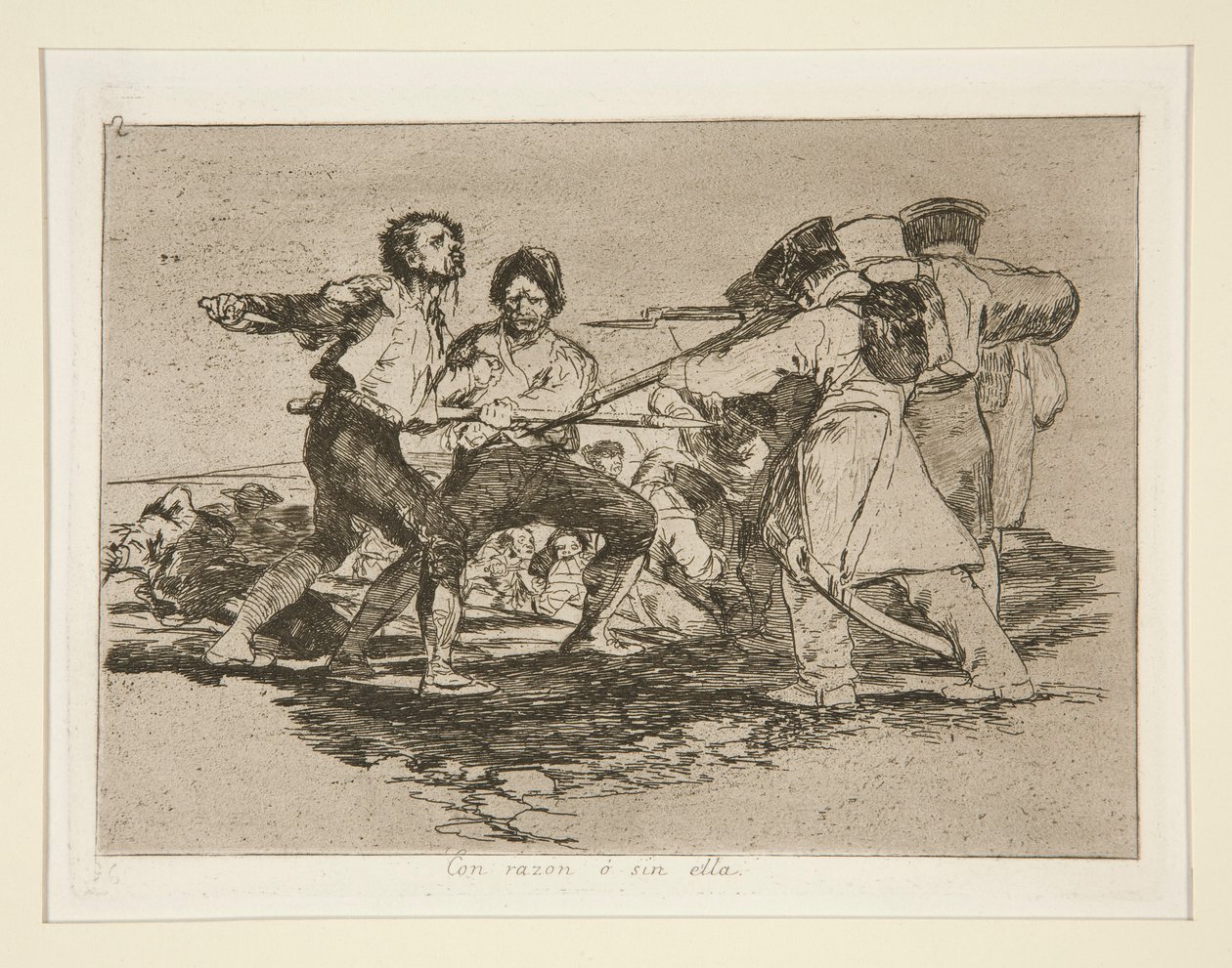 Con razón o sin ella (Avec raison ou sans raison), pl. 2 de la série Los desastres de la guerra (Les Désastres de la guerre) - Francisco de Goya