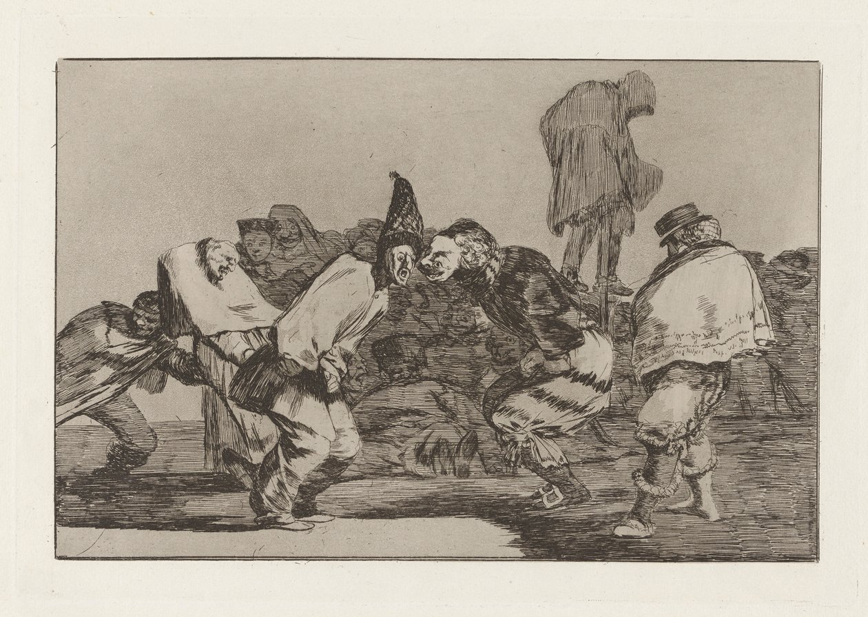 Disparate de carnabal, aussi connu sous le nom de Alegrias antruejo, que ma?ana seras ceniza, de la série Los disparates (Los proverbios) - Francisco de Goya